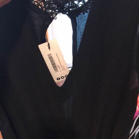 Boohoo Black Jumpsuit Laced Collar - Picture 5 of 5